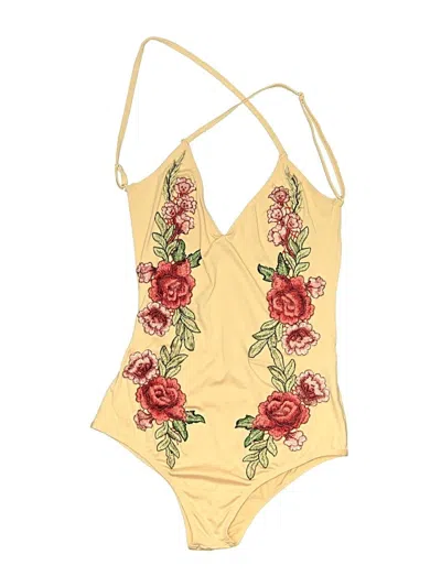 Pre-owned Zeagoo Bodysuit In Yellow