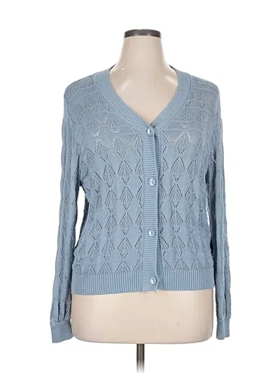 Pre-owned Zeagoo Cardigan Sweater In Blue