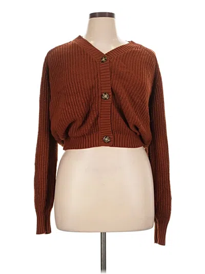 Pre-owned Zeagoo Cardigan Sweater In Brown