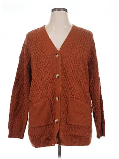 Pre-owned Zeagoo Cardigan Sweater In Brown