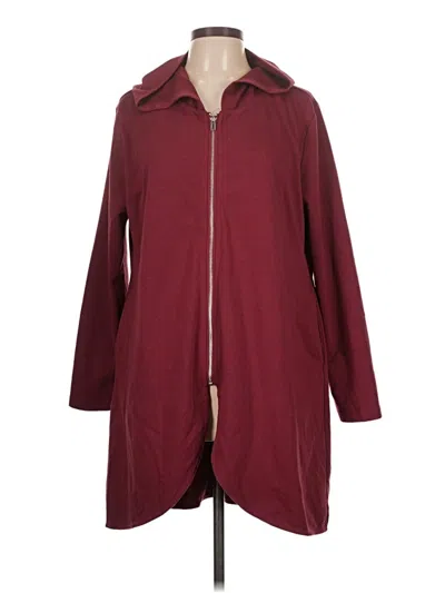 Pre-owned Zeagoo Cardigan Sweater In Burgundy