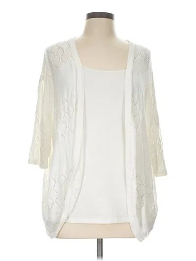 Pre-owned Zeagoo Cardigan Sweater In Ivory