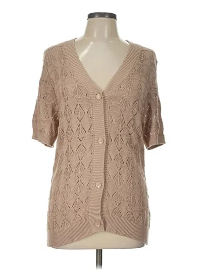 Pre-owned Zeagoo Cardigan Sweater In Tan