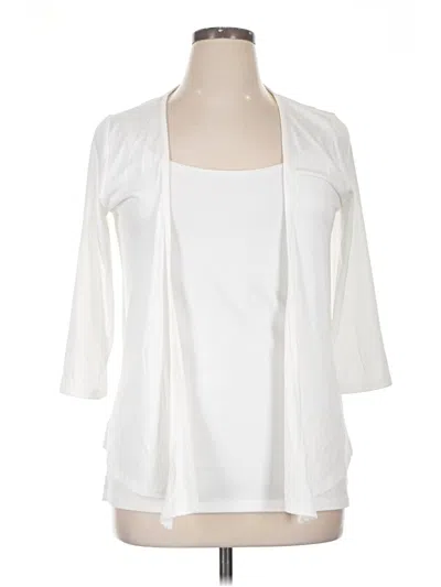 Pre-owned Zeagoo Cardigan Sweater In White