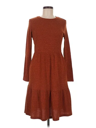 Pre-owned Zeagoo Casual Dress In Brown
