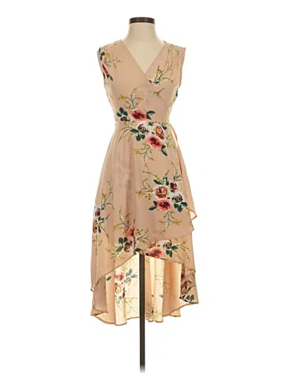 Pre-owned Zeagoo Cocktail Dress In Tan