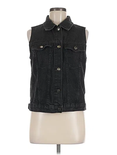 Pre-owned Zeagoo Denim Vest In Black