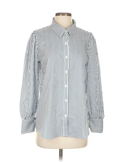 Pre-owned Zeagoo Long Sleeve Blouse In Blue