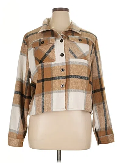 Pre-owned Zeagoo Long Sleeve Blouse In Brown