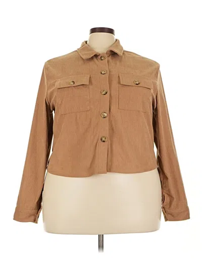 Pre-owned Zeagoo Long Sleeve Blouse In Brown