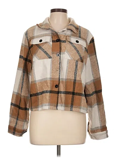 Pre-owned Zeagoo Long Sleeve Blouse In Brown