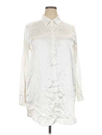 Pre-owned Zeagoo Long Sleeve Blouse In Ivory