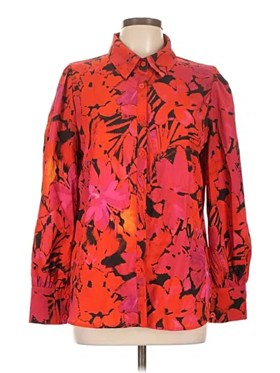Pre-owned Zeagoo Long Sleeve Blouse In Orange