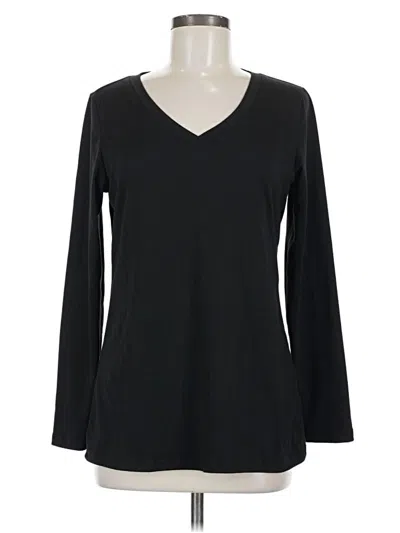 Pre-owned Zeagoo Long Sleeve Top Black V Neck Tops