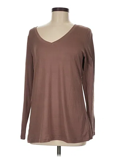 Pre-owned Zeagoo Long Sleeve T-shirt In Brown
