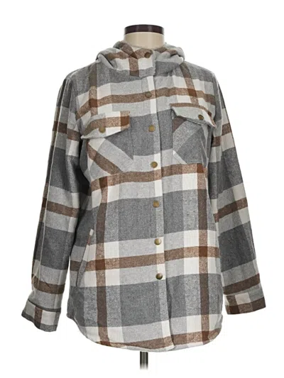 Pre-owned Zeagoo Poncho In Gray
