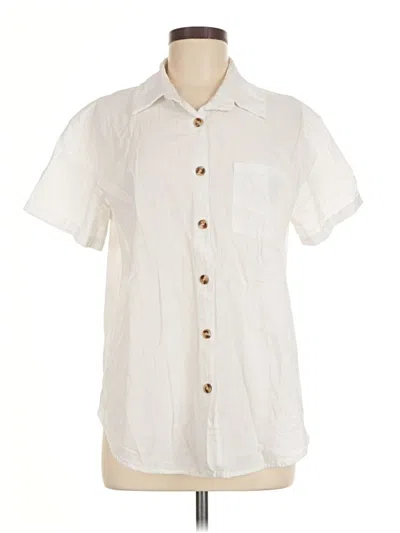 Pre-owned Zeagoo Short Sleeve Blouse In Ivory