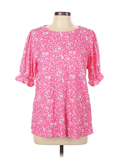 Pre-owned Zeagoo Short Sleeve Blouse In Pink