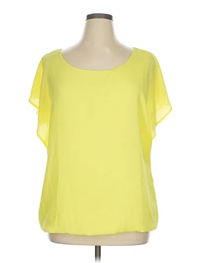 Pre-owned Zeagoo Short Sleeve Blouse In Yellow