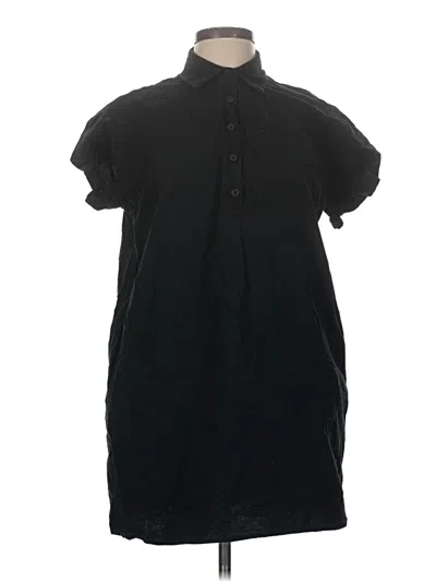 Pre-owned Zeagoo Short Sleeve Button Down Shirt In Black
