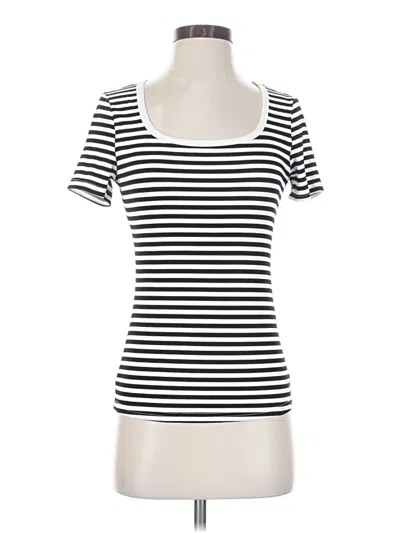 Pre-owned Zeagoo Short Sleeve Top Black Scoop Neck Tops