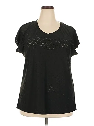 Pre-owned Zeagoo Short Sleeve Top Black V-neck Tops