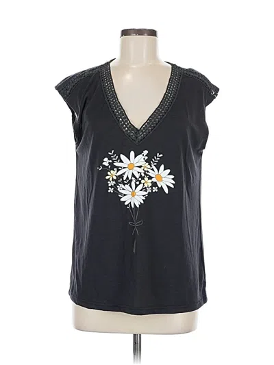 Pre-owned Zeagoo Sleeveless Blouse In Black