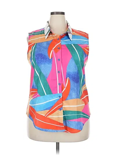 Pre-owned Zeagoo Sleeveless Blouse In Orange