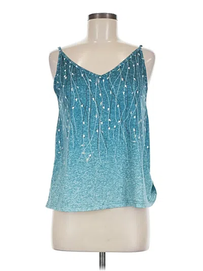 Pre-owned Zeagoo Sleeveless Blouse In Teal