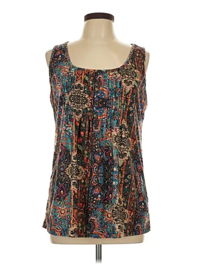 Pre-owned Zeagoo Sleeveless Blouse In Teal