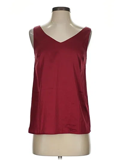 Pre-owned Zeagoo Sleeveless Top Burgundy V-neck Tops