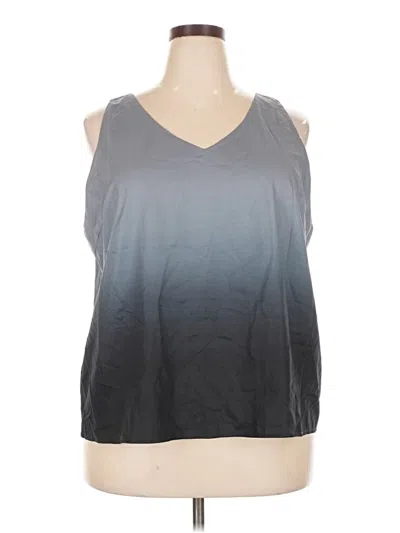 Pre-owned Zeagoo Sleeveless Top Gray Cold Shoulder Neckline Tops