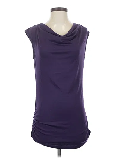 Pre-owned Zeagoo Sleeveless Top Purple Cowl Neck Tops
