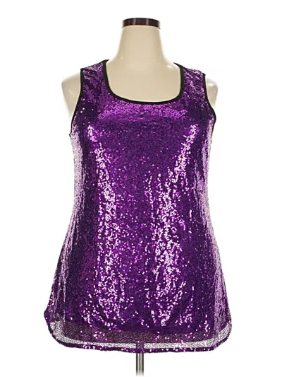 Pre-owned Zeagoo Sleeveless Top Purple Halter Neckline Tops