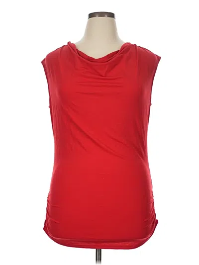 Pre-owned Zeagoo Sleeveless Top Red Cowl Neck Tops