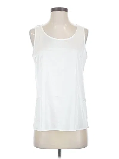 Pre-owned Zeagoo Sleeveless Top White Scoop Neck Tops