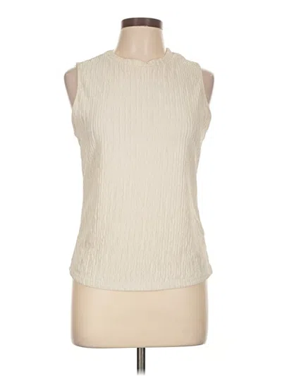 Pre-owned Zeagoo Sleeveless T-shirt In Ivory