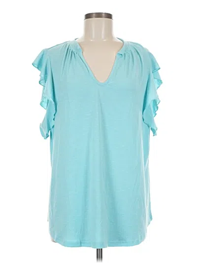 Pre-owned Zeagoo Sleeveless T-shirt In Teal