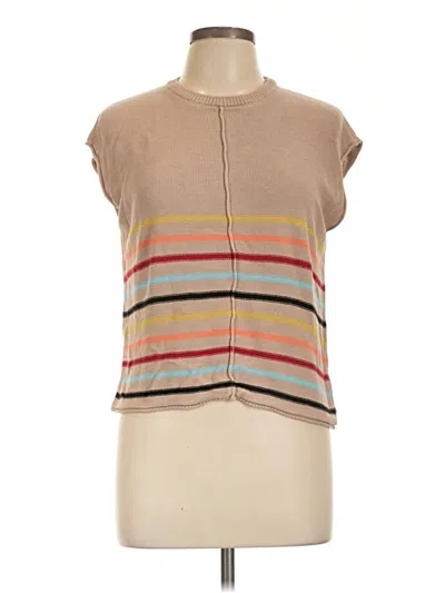 Pre-owned Zeagoo Sweater Vest In Tan