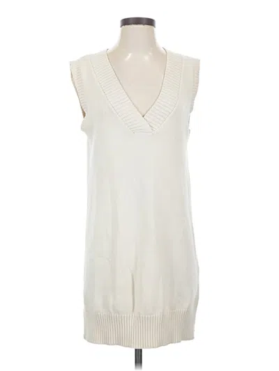 Pre-owned Zeagoo Sweater Vest In White