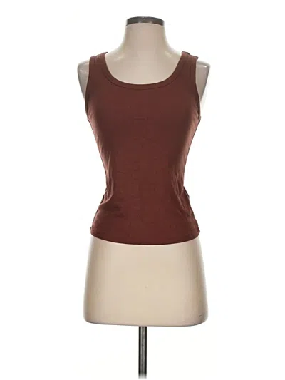 Pre-owned Zeagoo Tank Top Brown Strapless Neckline Tops
