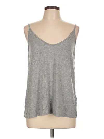 Pre-owned Zeagoo Tank Top Gray Plunge Neckline Tops