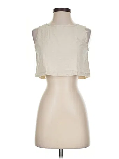 Pre-owned Zeagoo Tank Top Ivory Strapless Neckline Tops