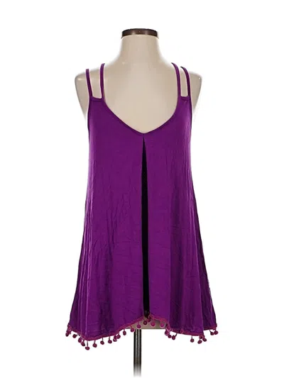 Pre-owned Zeagoo Tank Top Purple Halter Neckline Tops