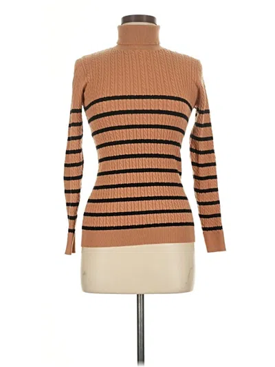 Pre-owned Zeagoo Turtleneck Sweater In Brown