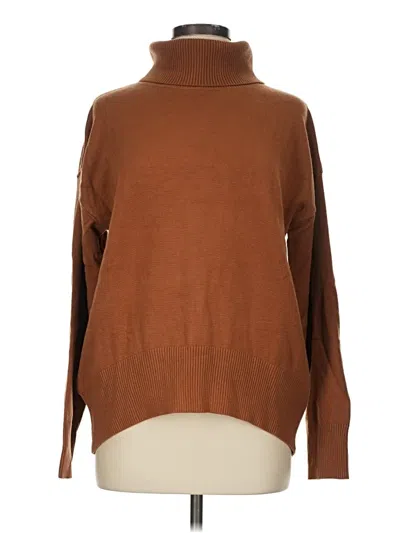 Pre-owned Zeagoo Turtleneck Sweater In Brown