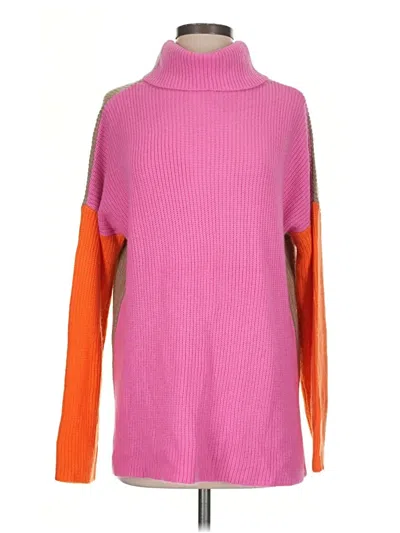 Pre-owned Zeagoo Turtleneck Sweater In Pink