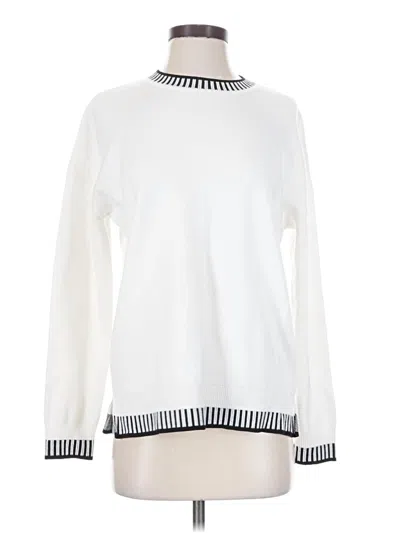 Pre-owned Zeagoo Turtleneck Sweater In White