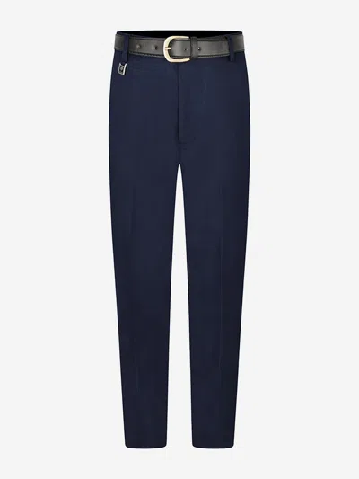 Zeco Schoolwear Babies'  Boys School Senior Standard Fit Trousers - Long Leg In Blue