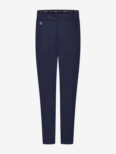 Zeco Schoolwear Babies'  Boys School Slim Fit Long Leg Trousers In Blue